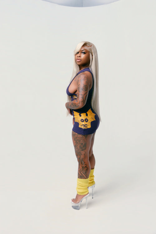 BLITZMODE Ribbed Mini Dress 