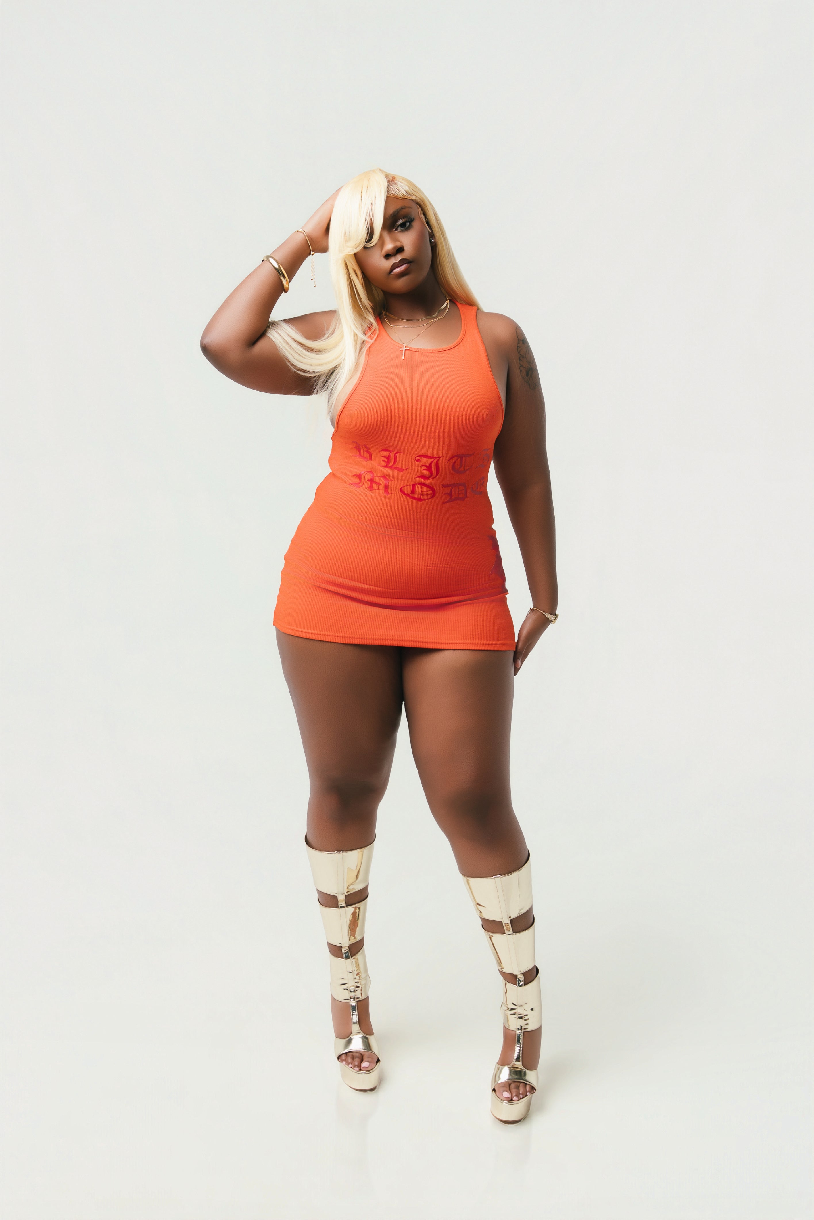 BLITZMODE Ribbed Mini Dress 